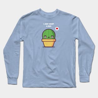 Cute cactus in pot Long Sleeve T-Shirt